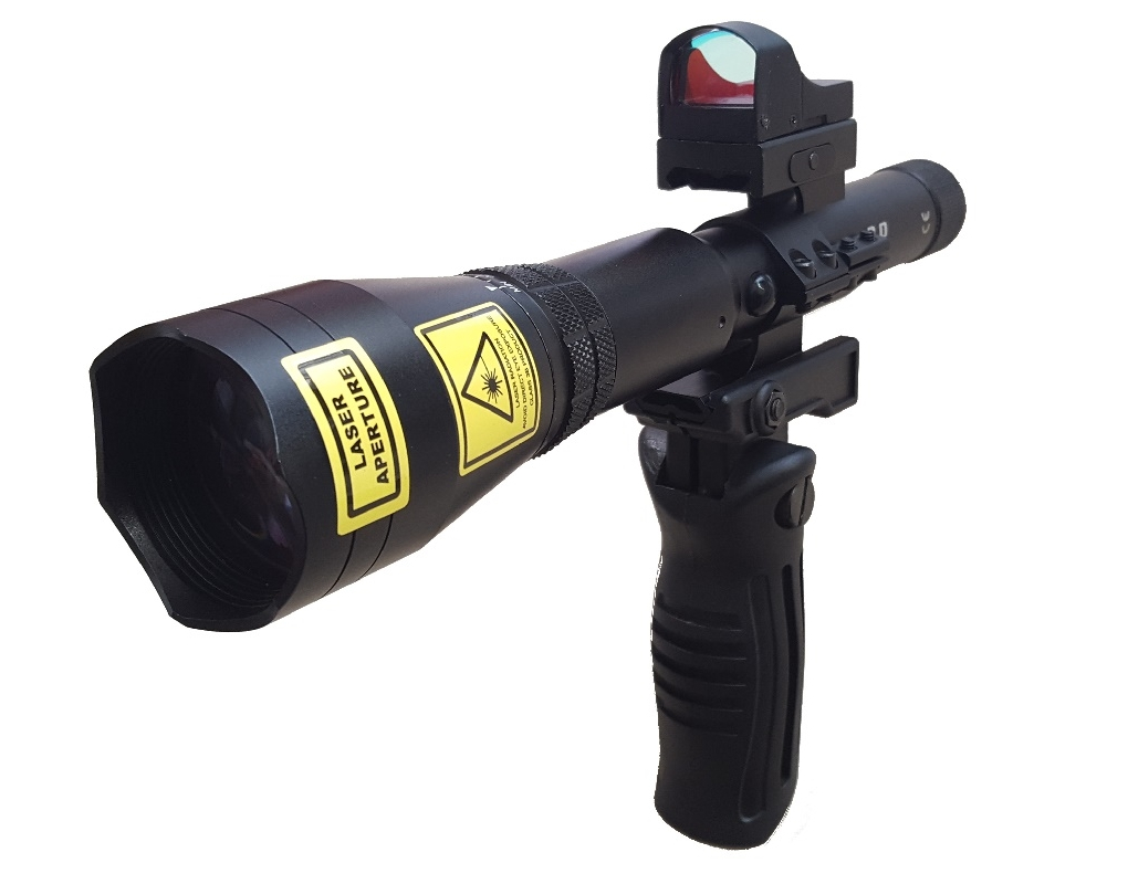 Vogelabwehr Laser PLUS mit Red Dot Zielfernrohr und Handgriff Vogelabwehr Laser PLUS mit Red Dot Zielfernrohr und Handgriff
