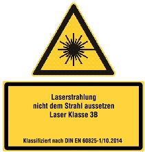 Laser Gefahrenhinweis